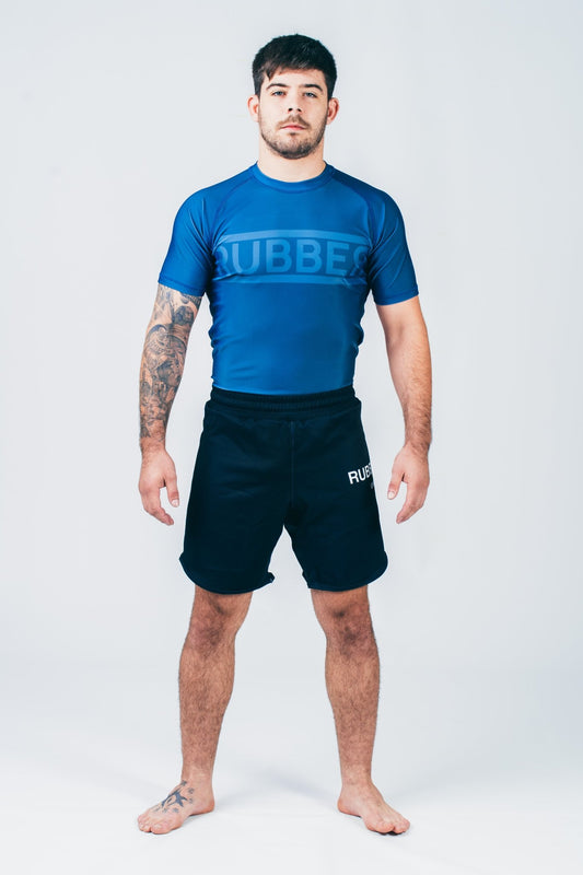 Comp. no-gi rashguard - Double line blue