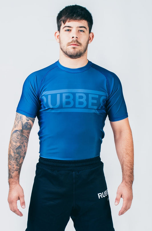 Comp. no-gi rashguard - Double line blue