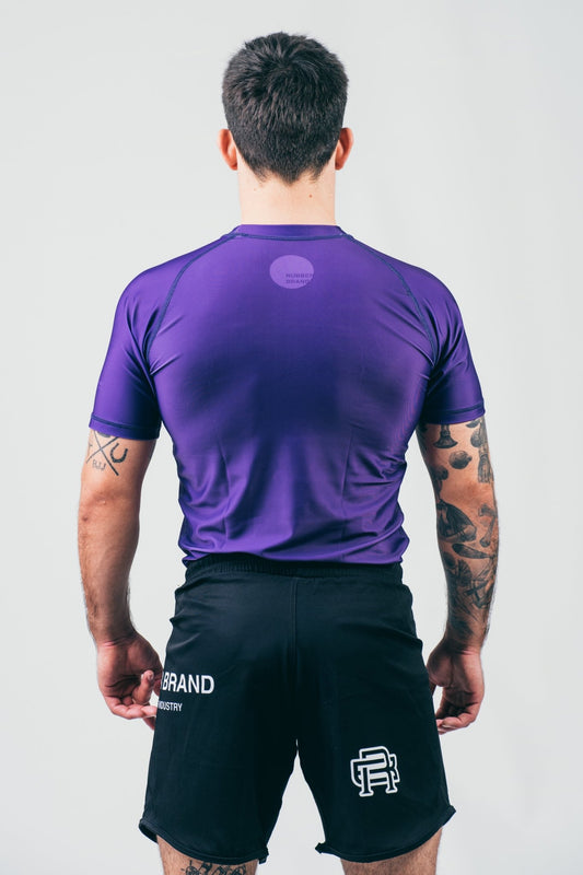 Comp. no-gi rashguard - Double line purple