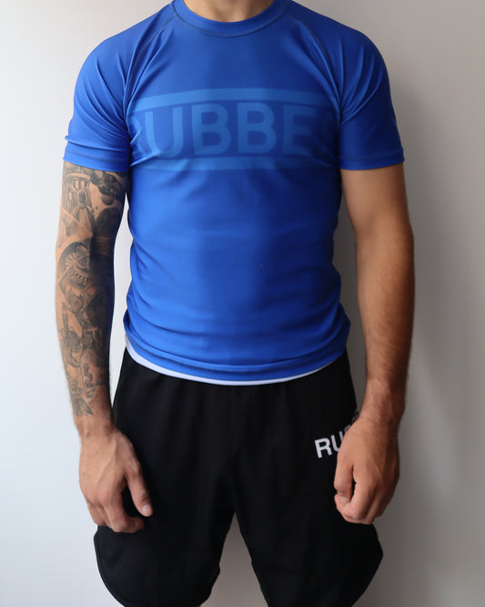 Comp. no-gi rashguard - Double line azul