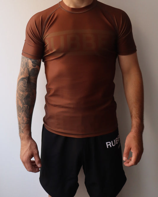 Comp. no-gi rashguard - Double line marrón