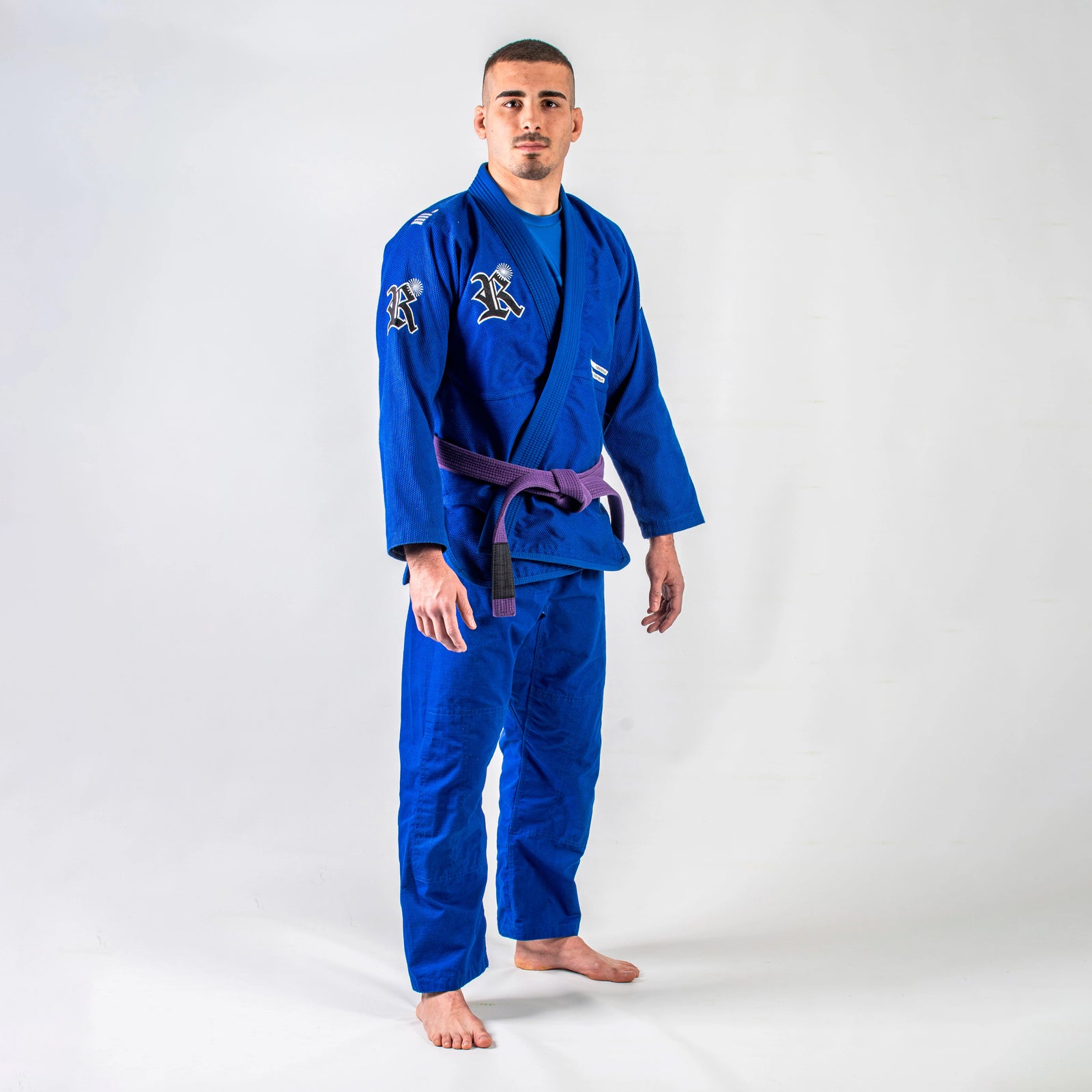 Kimono Hirosuga azul detalle bordado – Rubber Brand BJJ Gi premium