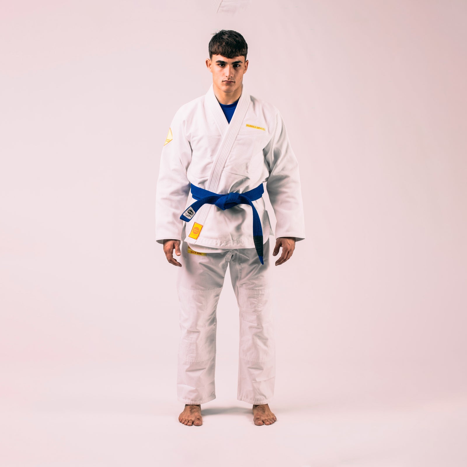 Kimono Jiu Jitsu Newara blanco Rubber Brand – Gi de edición limitada para BJJ IBJJF