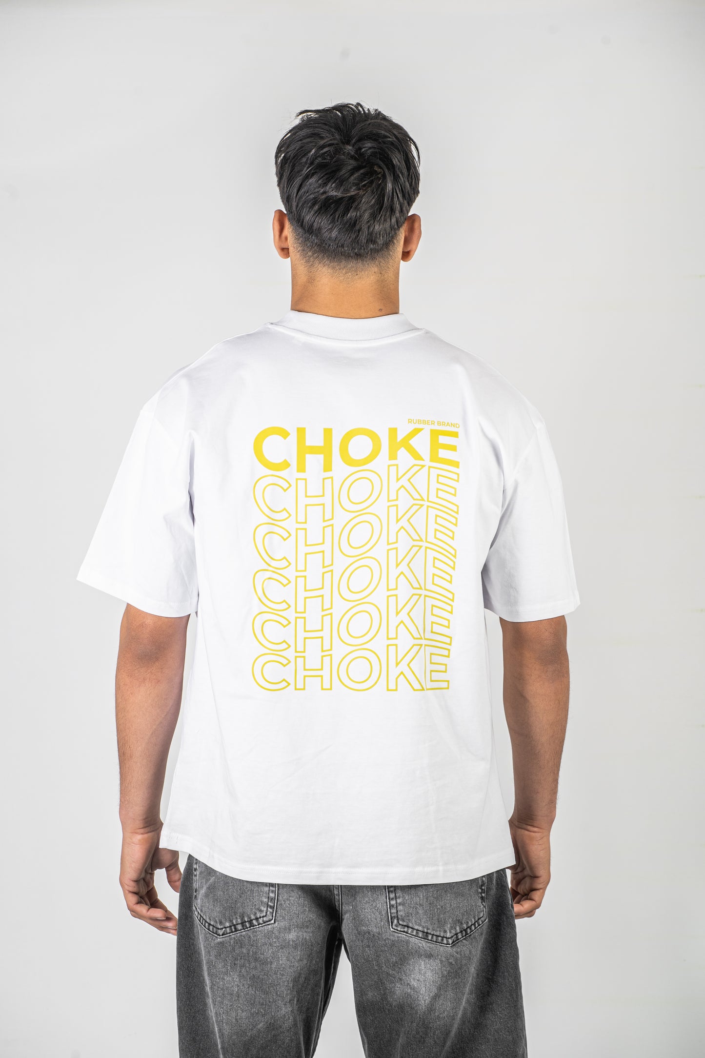 Camiseta "Choke" blanca – Rubber Brand
