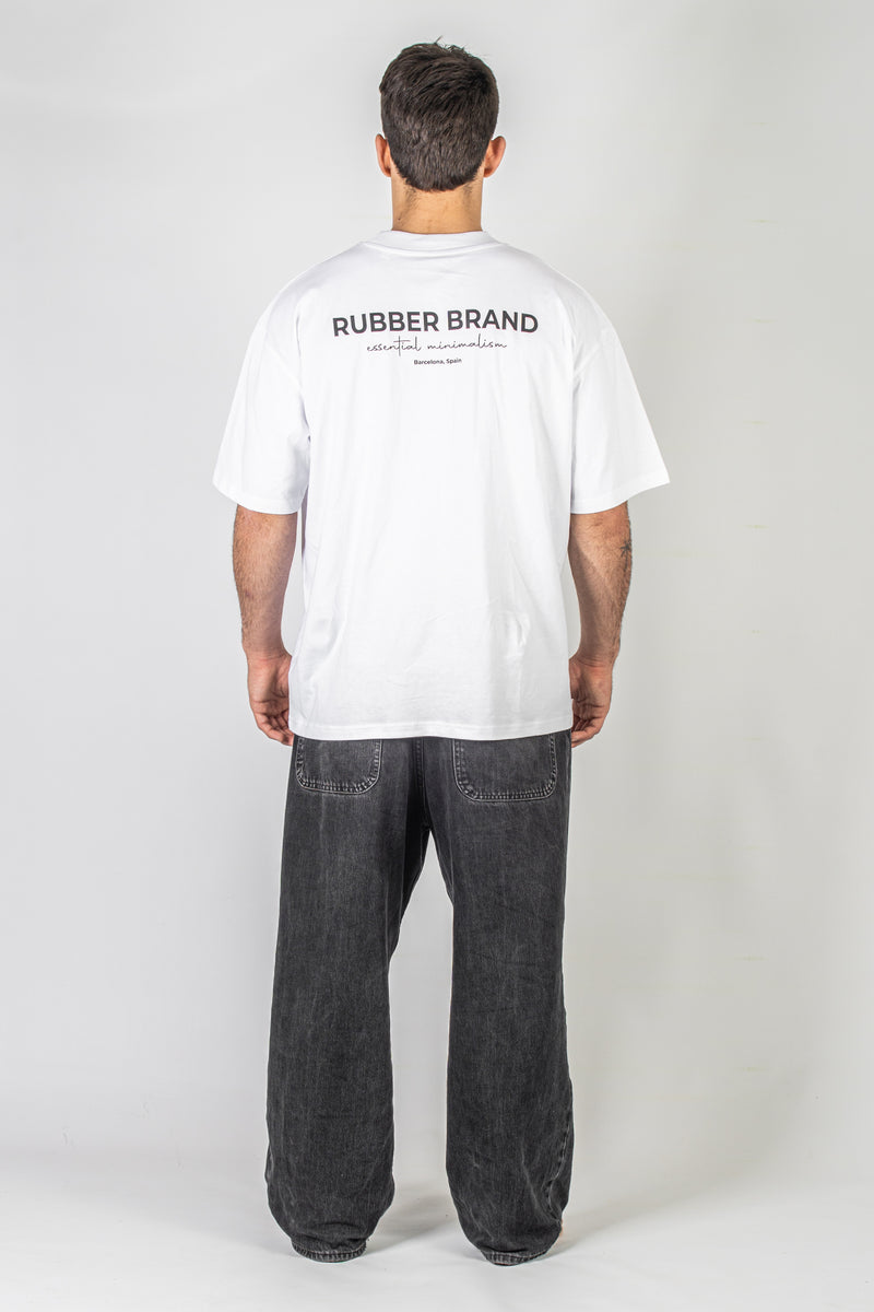 Camiseta "Essential Minimalism" blanca – Rubber Brand