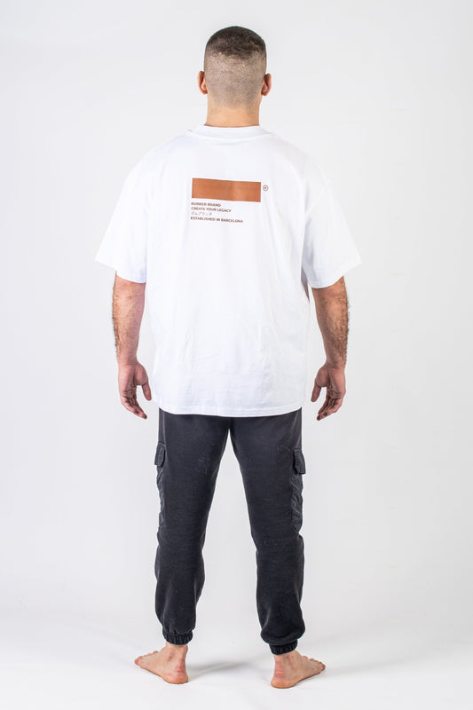 Camiseta "Create Your Legacy" blanca – Rubber Brand