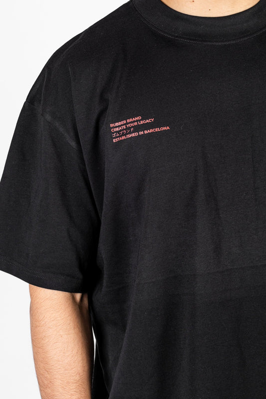 Camiseta "Create Your Legacy" negra – Rubber Brand
