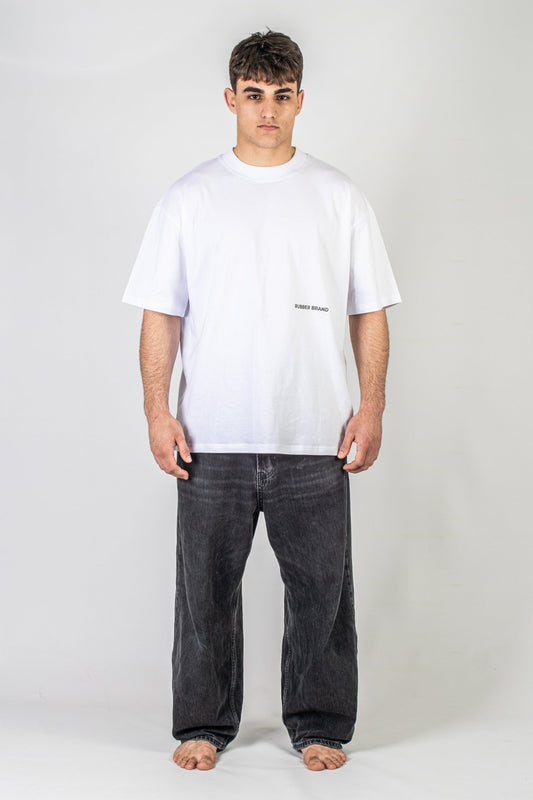 Camiseta "Essential Minimalism" blanca – Rubber Brand