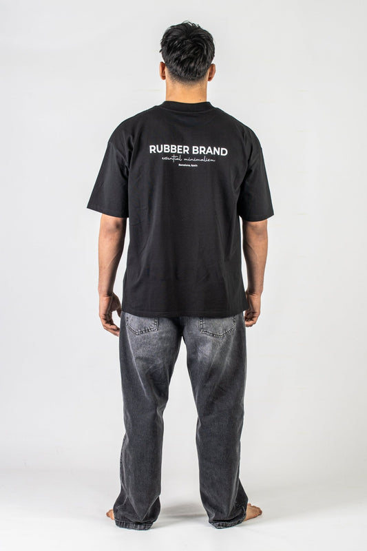 Camiseta "Essential Minimalism" negra – Rubber Brand