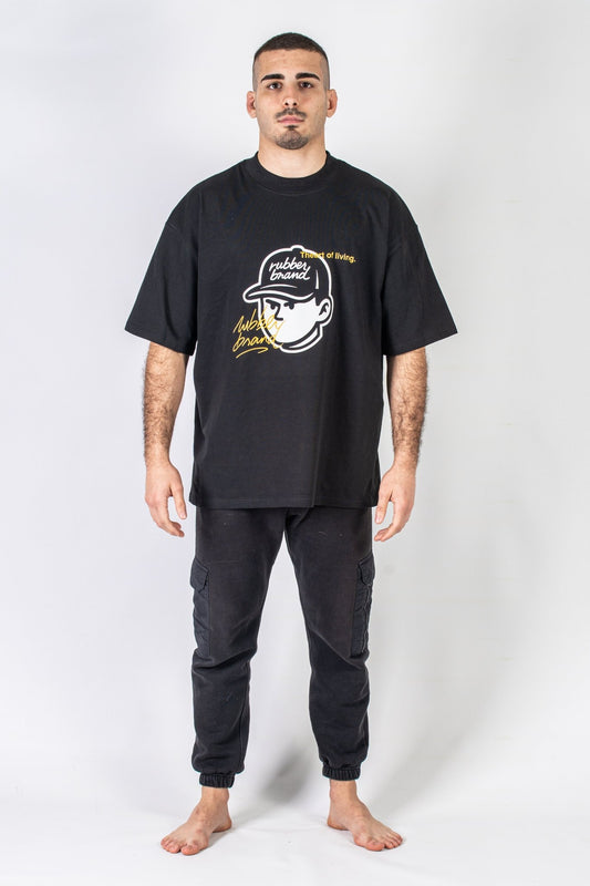 Camiseta Rubber face negra – Rubber Brand