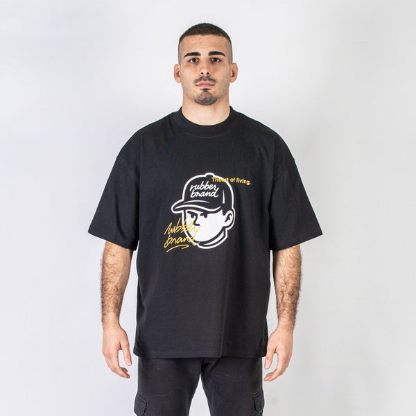 Camiseta Rubber face negra – Rubber Brand
