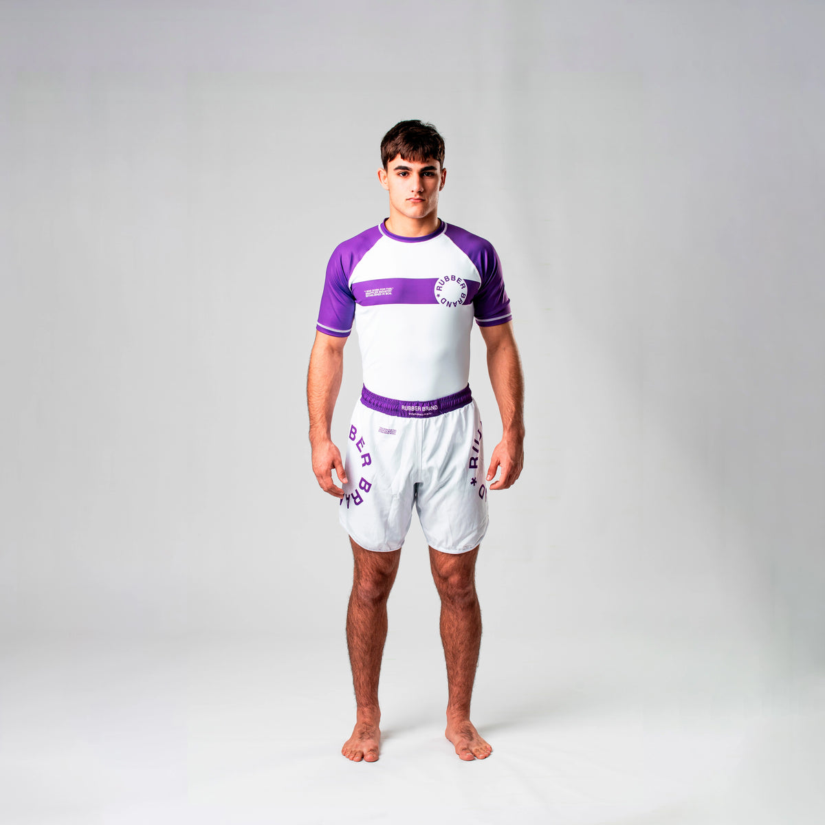 Comp. no-gi rashguard - Double line black