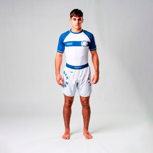 Conjunto No Gi Circle Collection azul Rubber Brand – Rashguard y shorts grappling