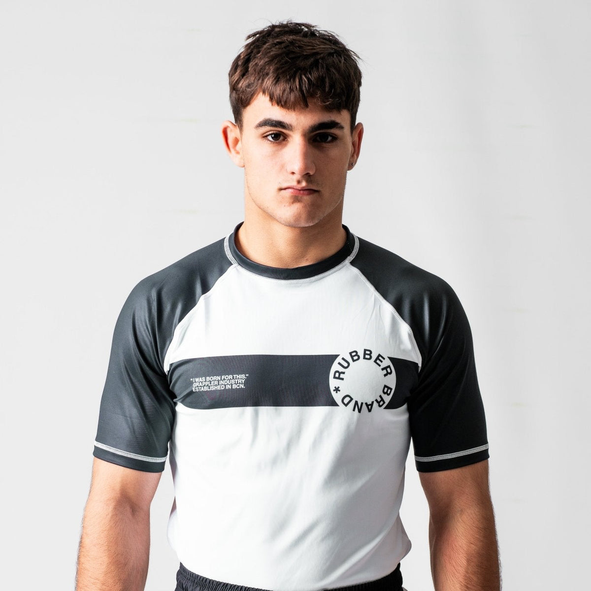 Comp. no-gi rashguard - Double line black