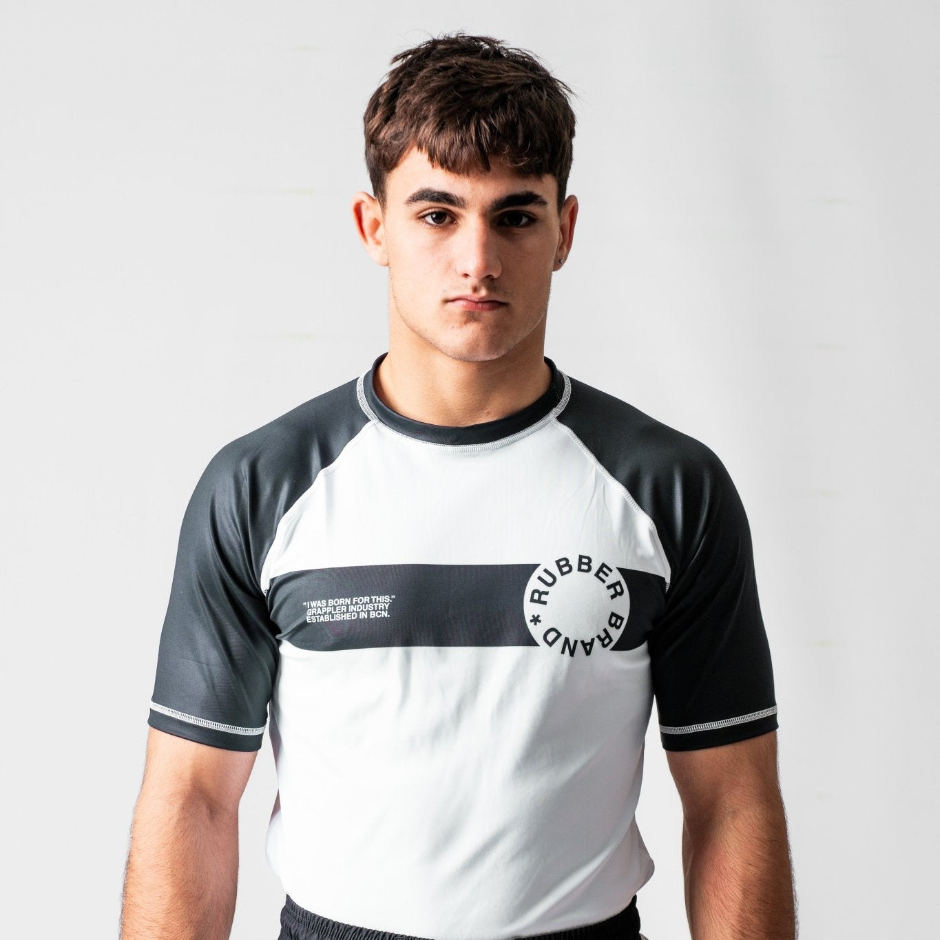 Comp. no-gi rashguard - Double line black