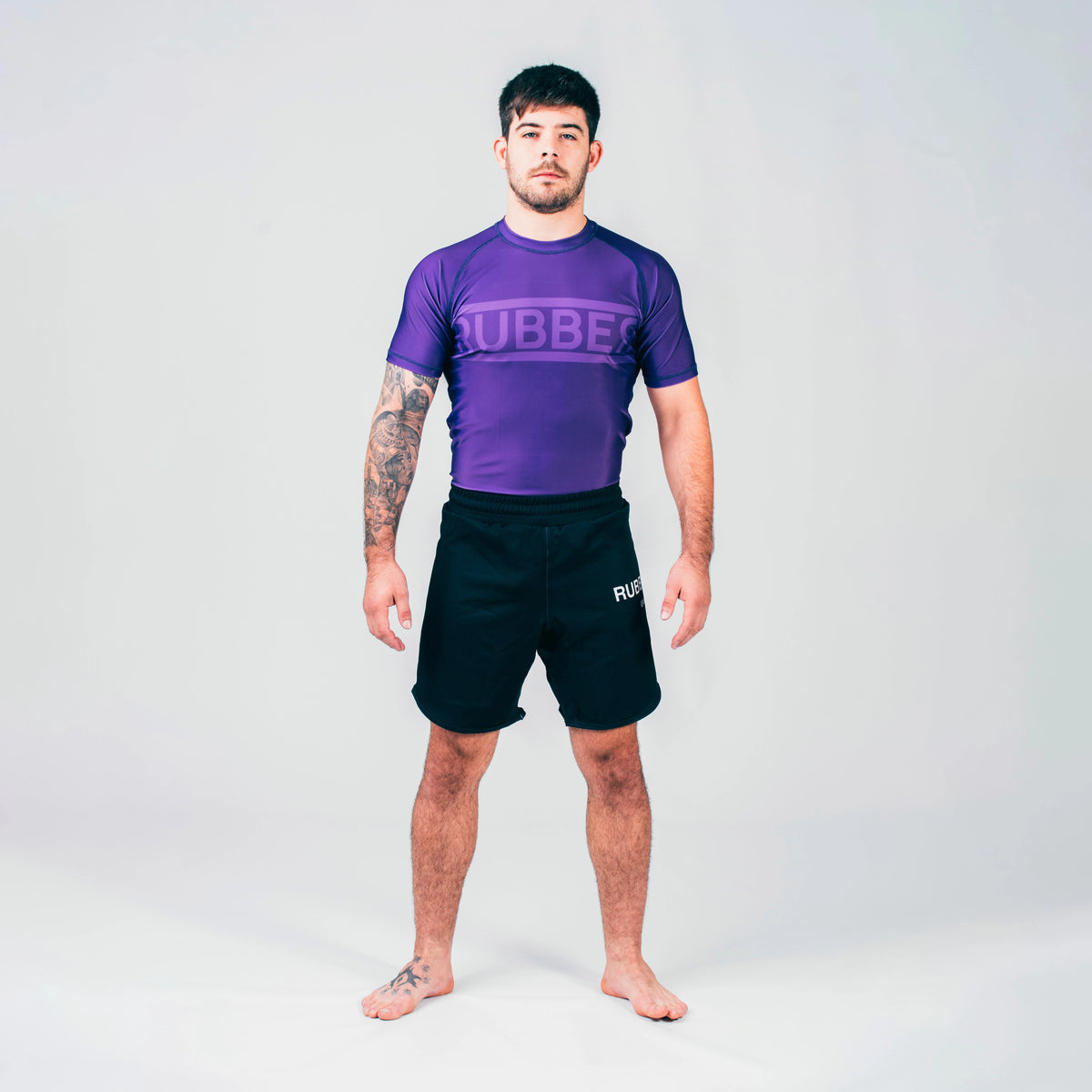 Rashguard double line morada