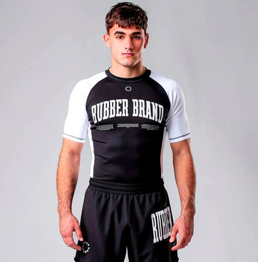 Comp. no-gi rashguard - Double line black