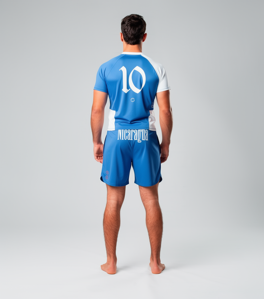 Origins Collection No Gi Nicaragua vista trasera – Rubber Brand edición países BJJ