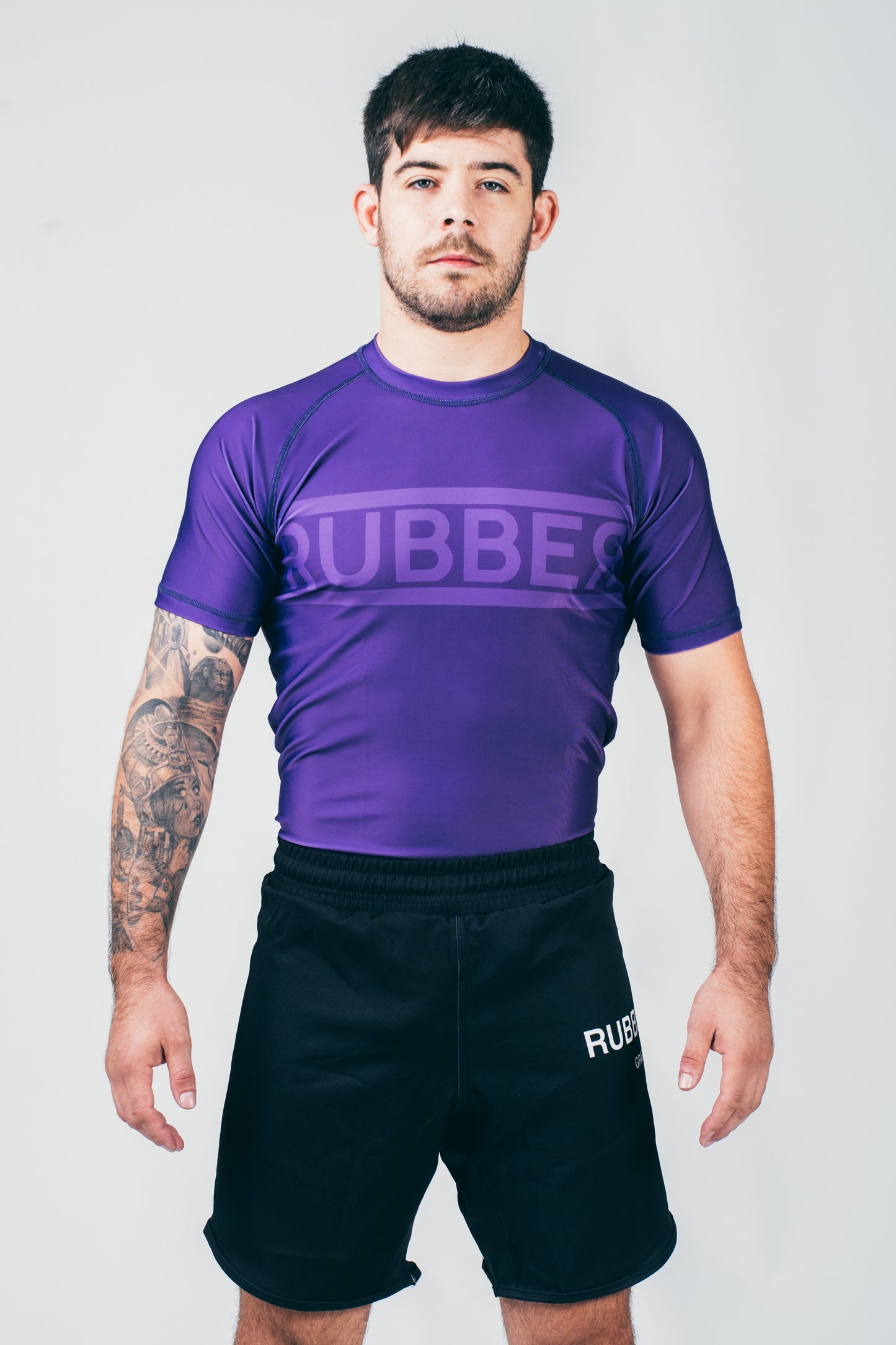 Comp. no-gi rashguard - Double line morada