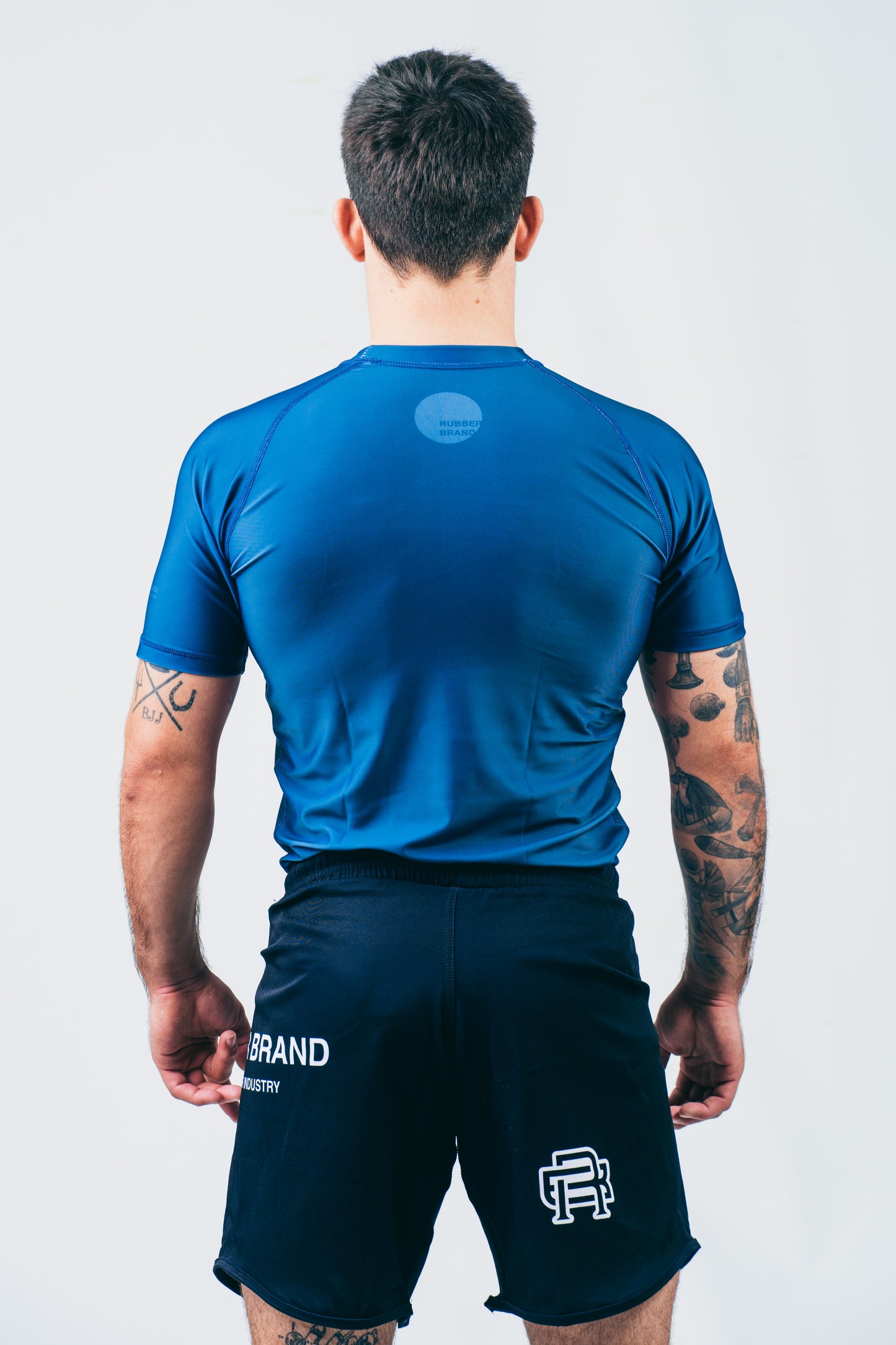 Comp. no-gi rashguard - Double line azul