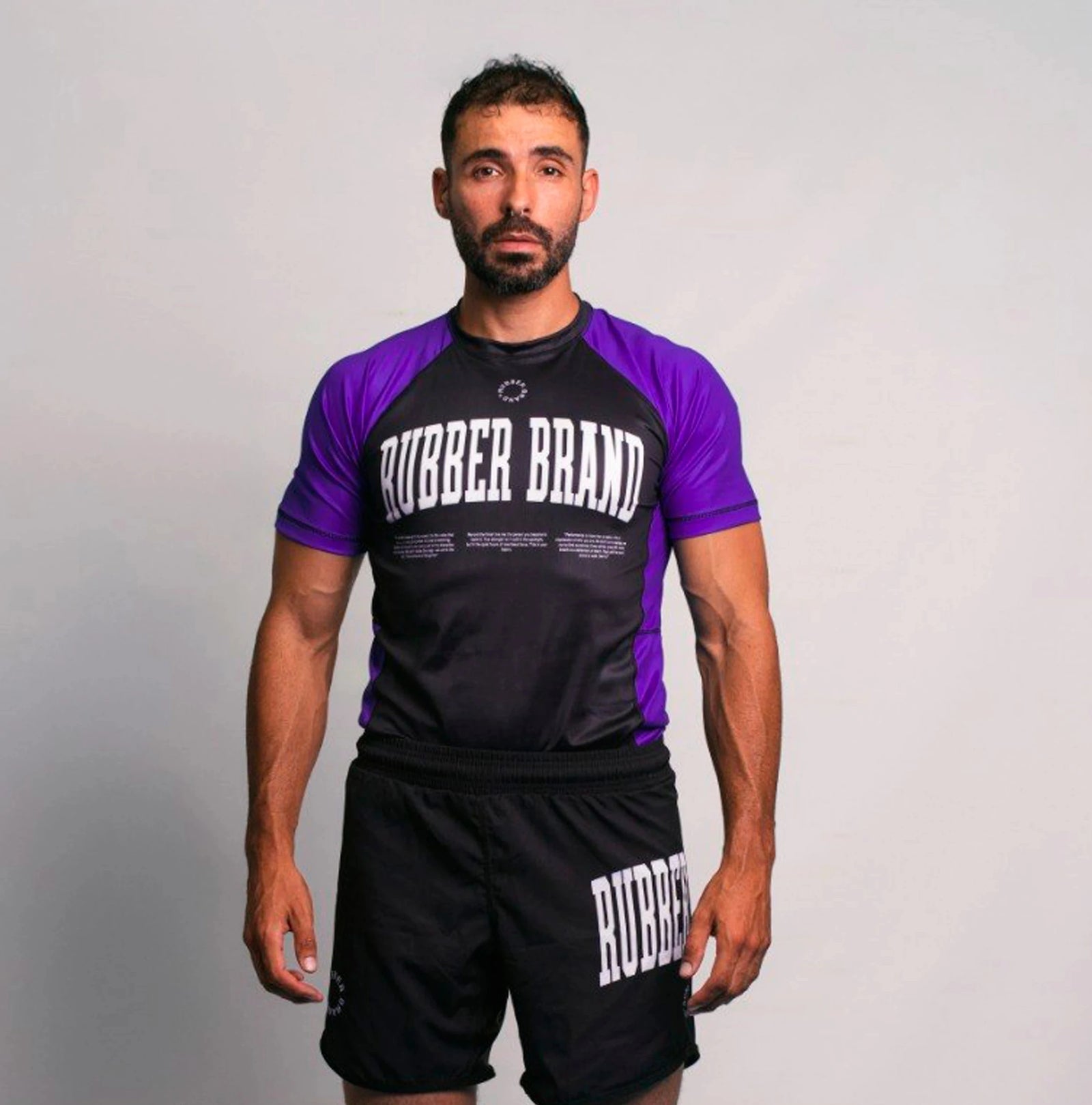 Rashguard Core Collection morada Rubber Brand – Rashguard no gi BJJ grappling