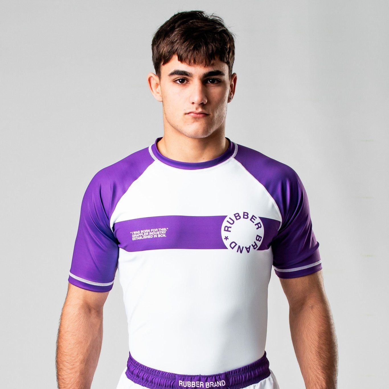 Comp. no-gi rashguard - Double line black