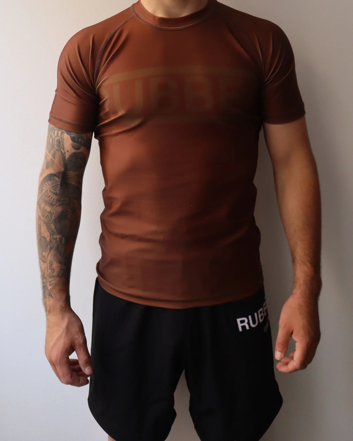 Rubber Rash Guard Comp. no-gi rashguard - Double line | Rubber brand
