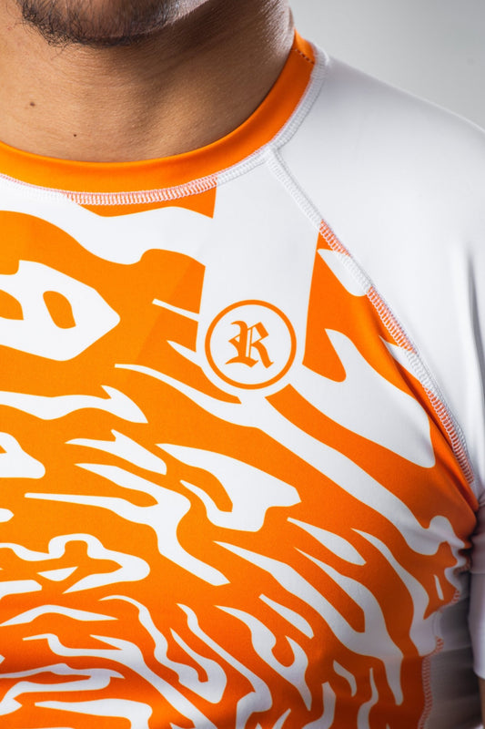 PARADOX v1.0 shorts naranja Rubber Brand – No gi shorts BJJ competición