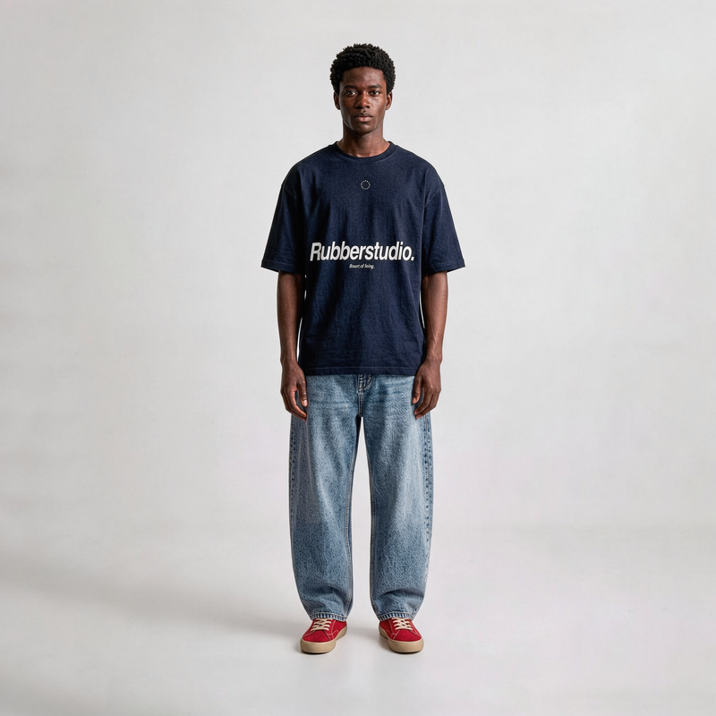 Camiseta "Art of Living" navy – Rubber Brand